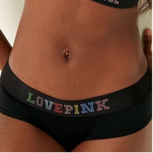 🆕 Victoria’s Secret PINK Sparkle & Shine Hipster Limited Edition Panties - Picture 1 of 3